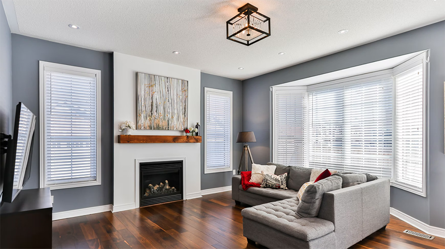 living room with hardwood floor