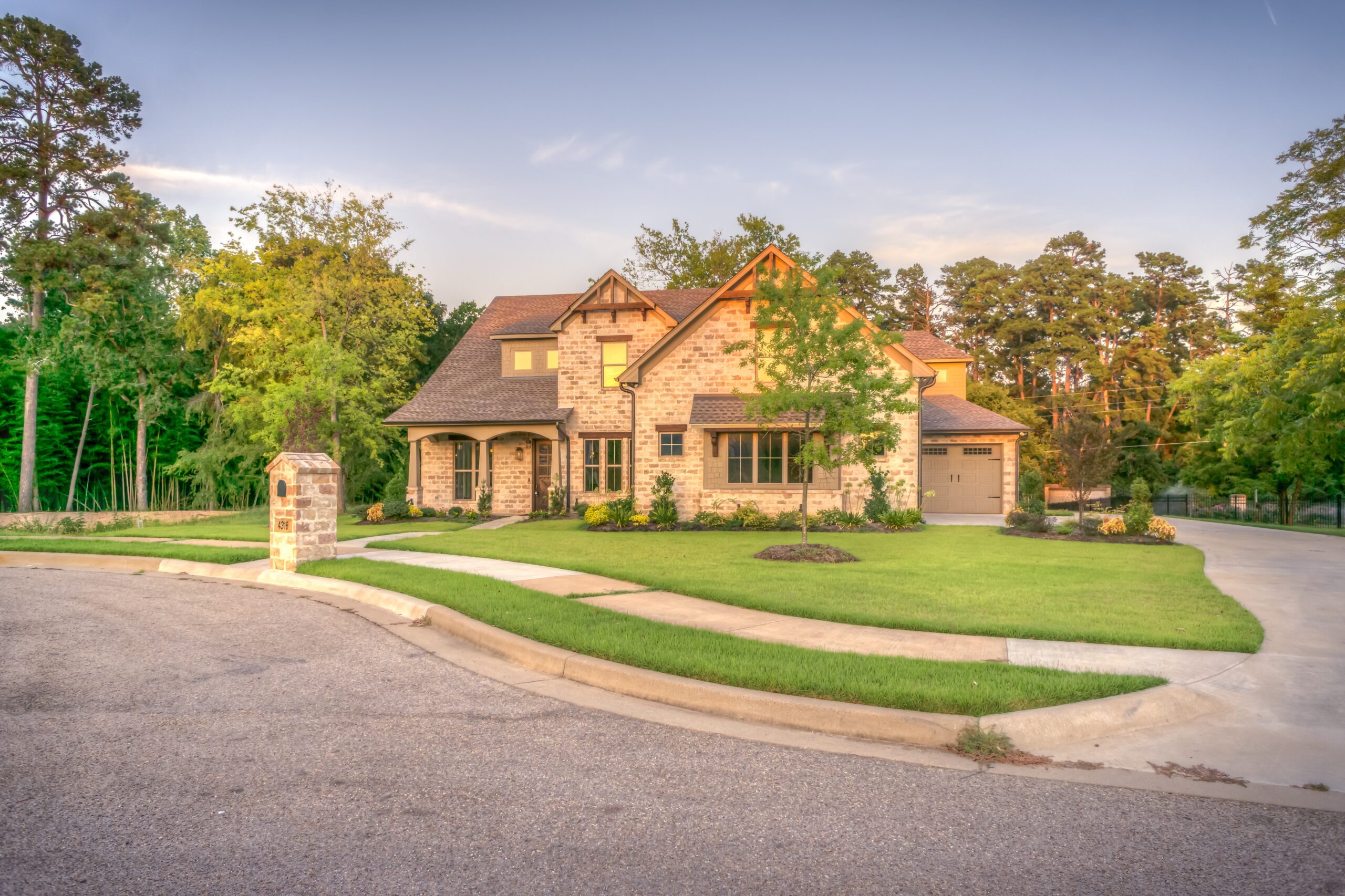 newly built brick house